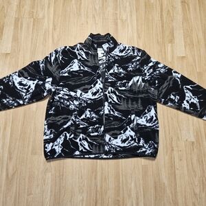 Arizona Brand Mens Black and White Mountain Print Jacket 2XL New No Tags